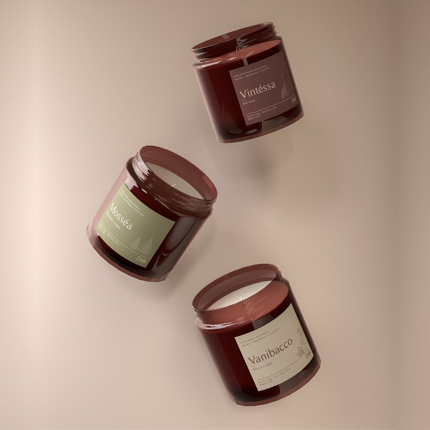 3 Pack of Amber Jar Candle