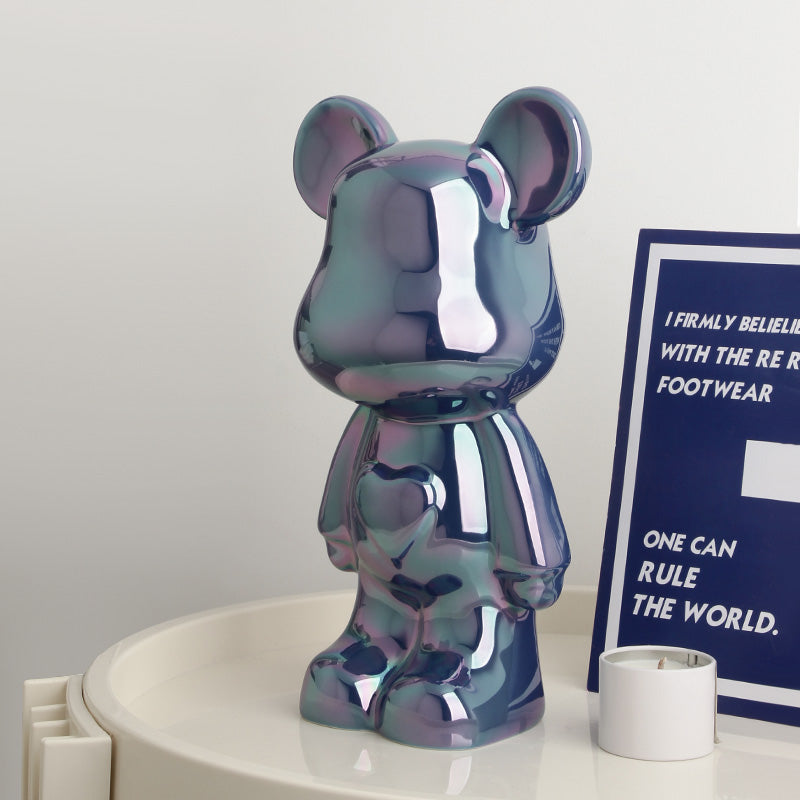 Iridescent Bear Figurine
